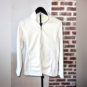 Woolrich Winter White Women’s Fleece Zip Up Jacket Size Small S